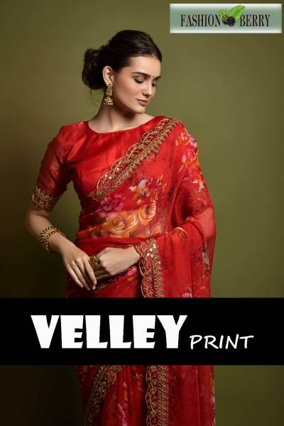 VELLEY PRINT BY FASHION BERRY BANGALORI SAREES MANUFACTURER IN INDIA